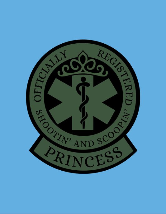 Shootin' and Scoopin' Princess Sticker