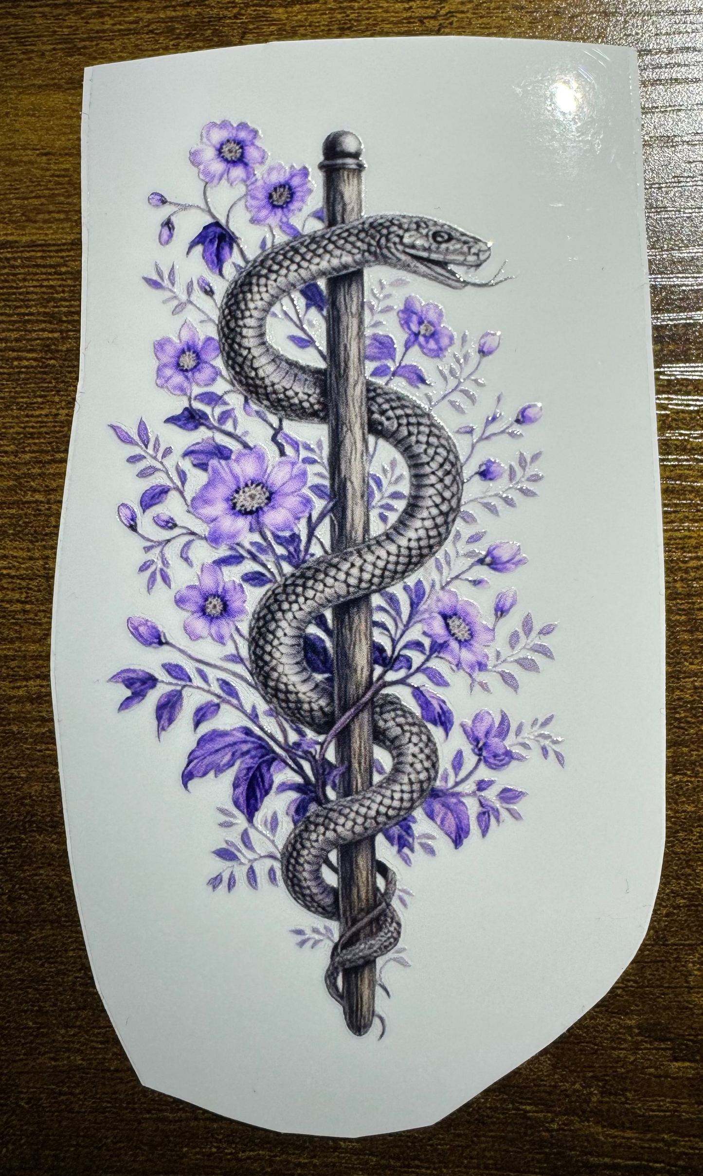 Purple Staff and Flowers