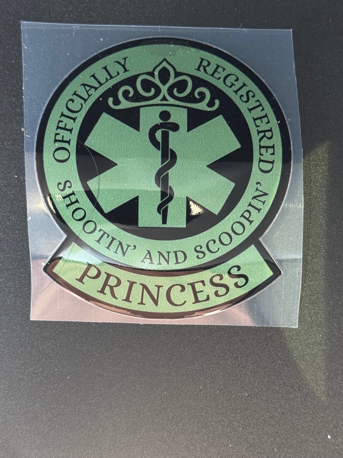 Shootin' and Scoopin' Princess Sticker