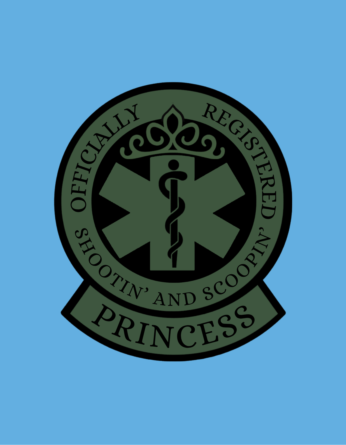 Shootin' and Scoopin' Princess Sticker