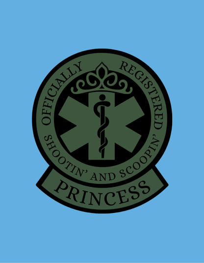 Shootin' and Scoopin' Princess Sticker