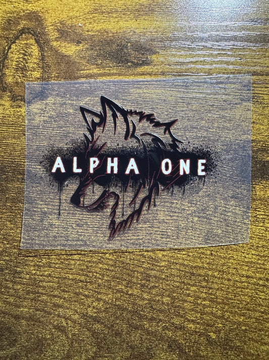 Alpha One Sticker
