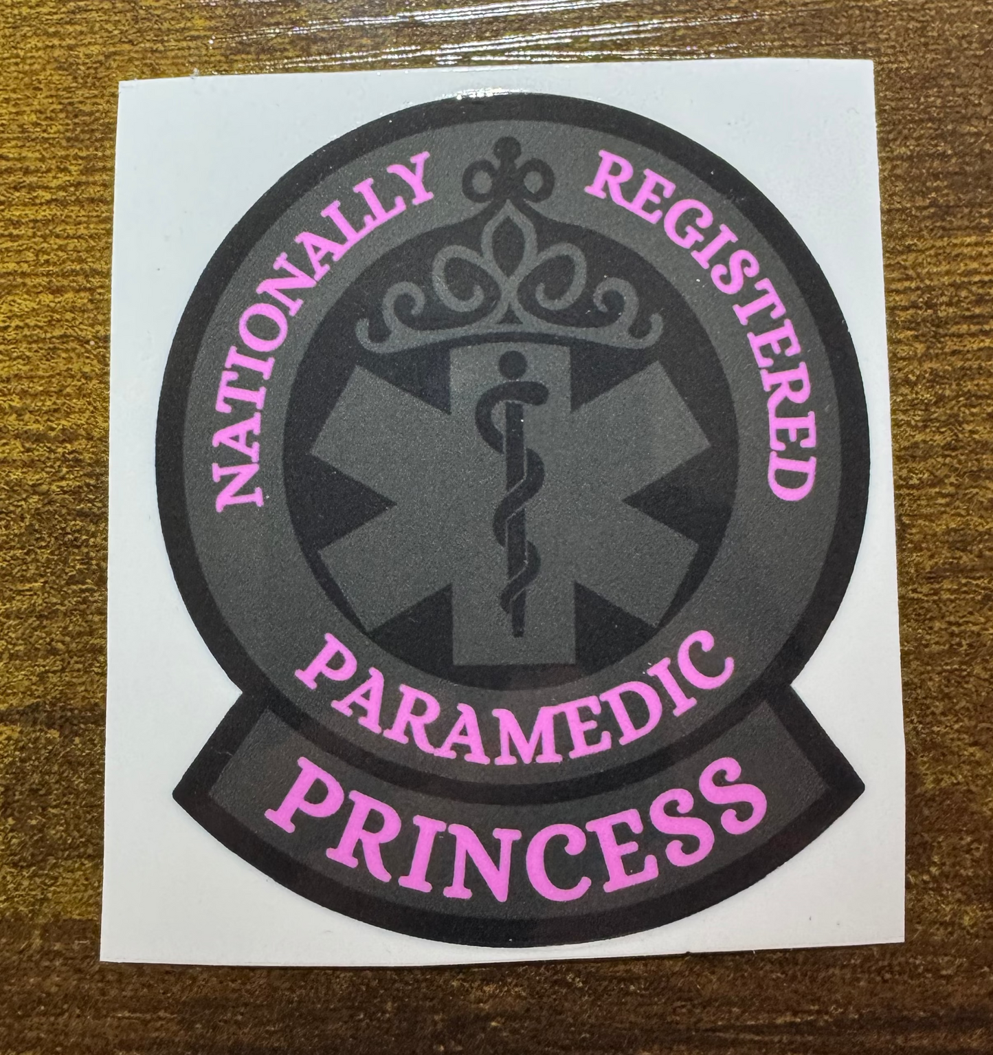 NREMT / Paramedic / FPC  Princess Stickers (14 color options)