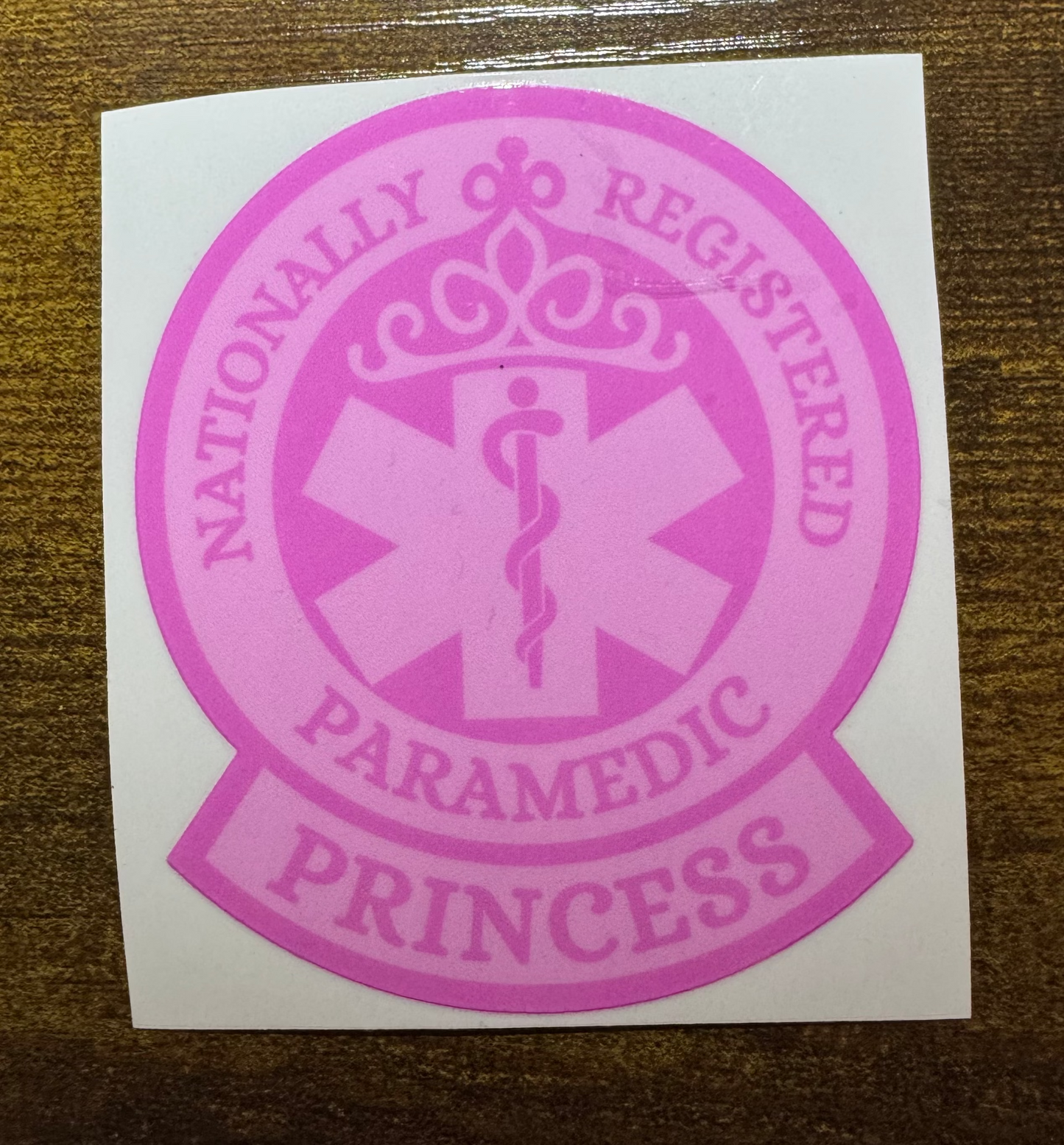 NREMT / Paramedic / FPC  Princess Stickers (14 color options)