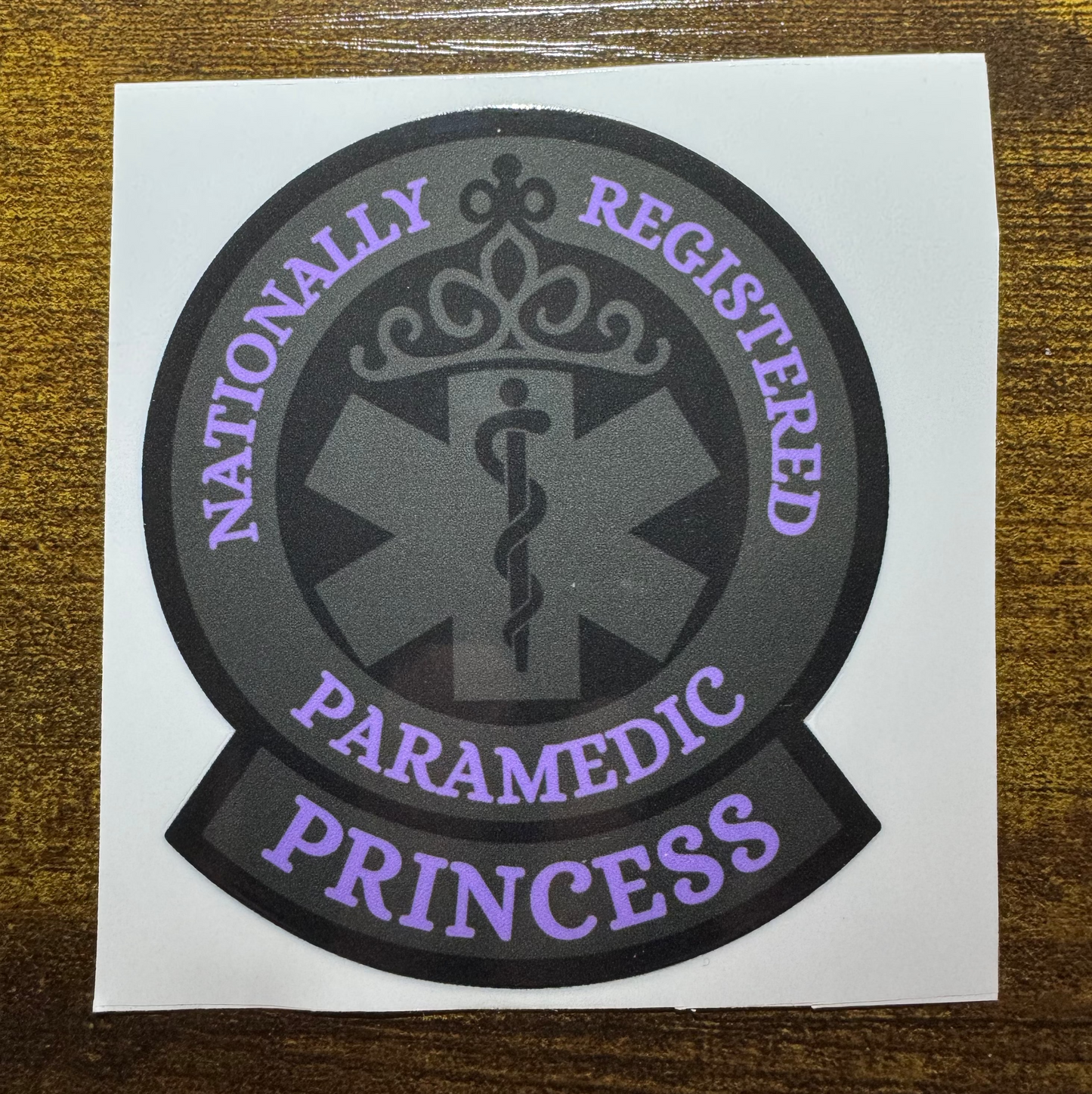 NREMT / Paramedic / FPC  Princess Stickers (14 color options)