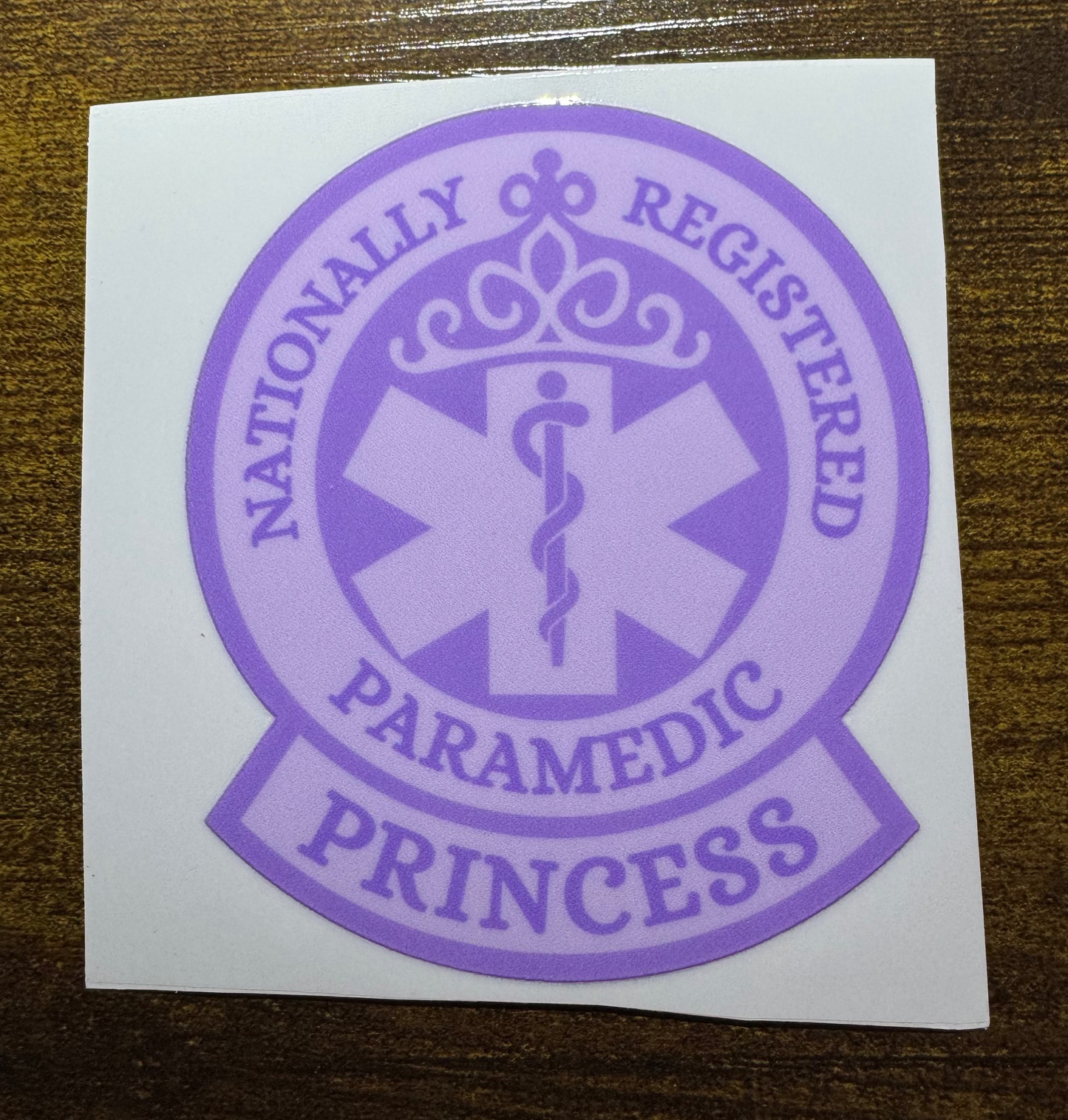 NREMT / Paramedic / FPC  Princess Stickers (14 color options)