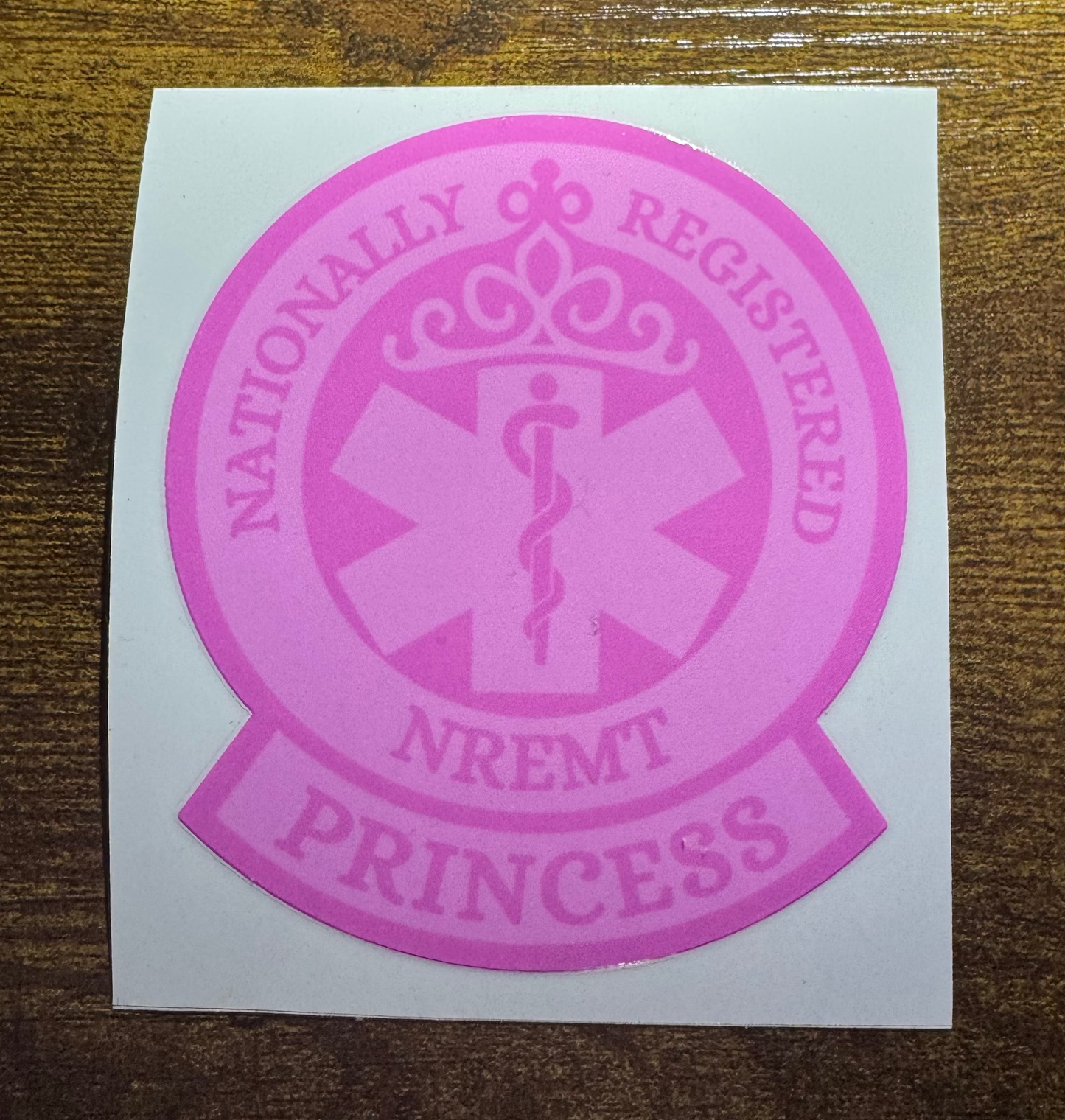 NREMT / Paramedic / FPC  Princess Stickers (14 color options)