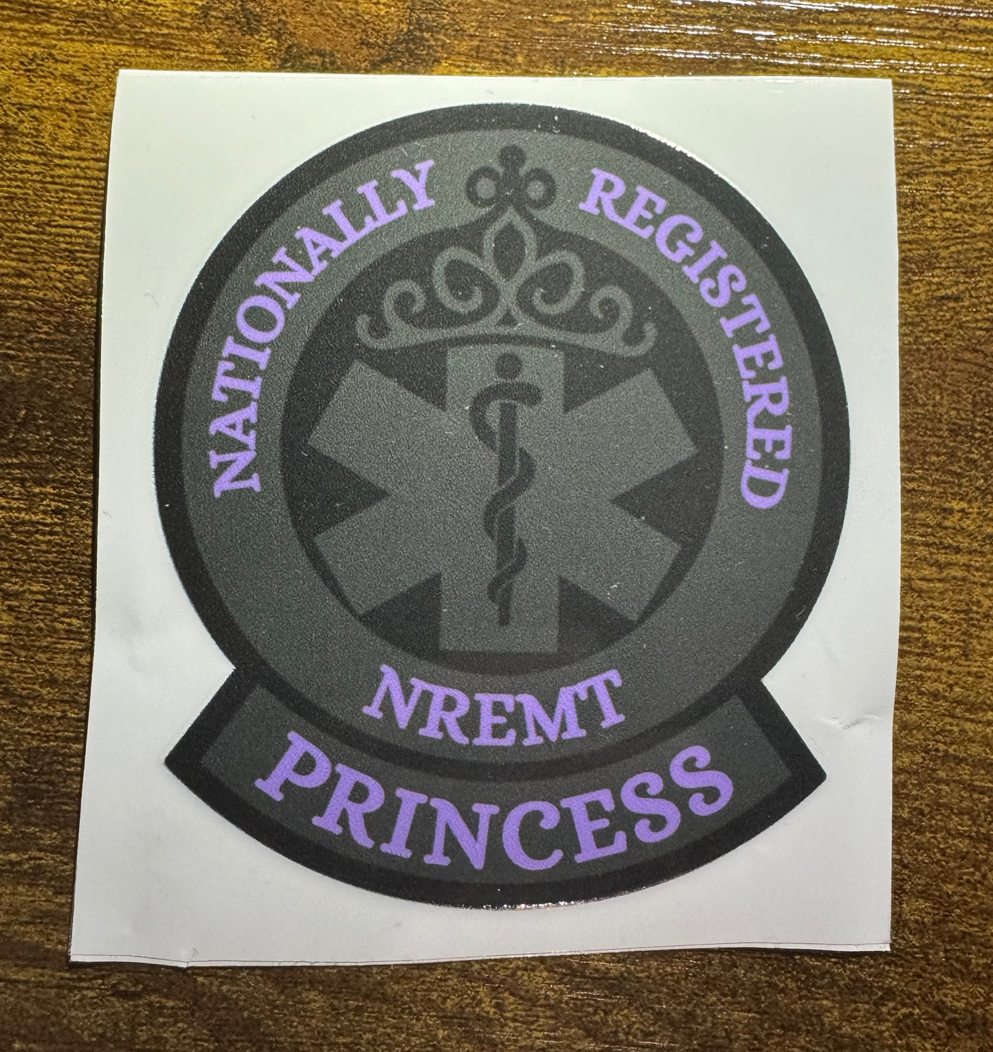 NREMT / Paramedic / FPC  Princess Stickers (14 color options)