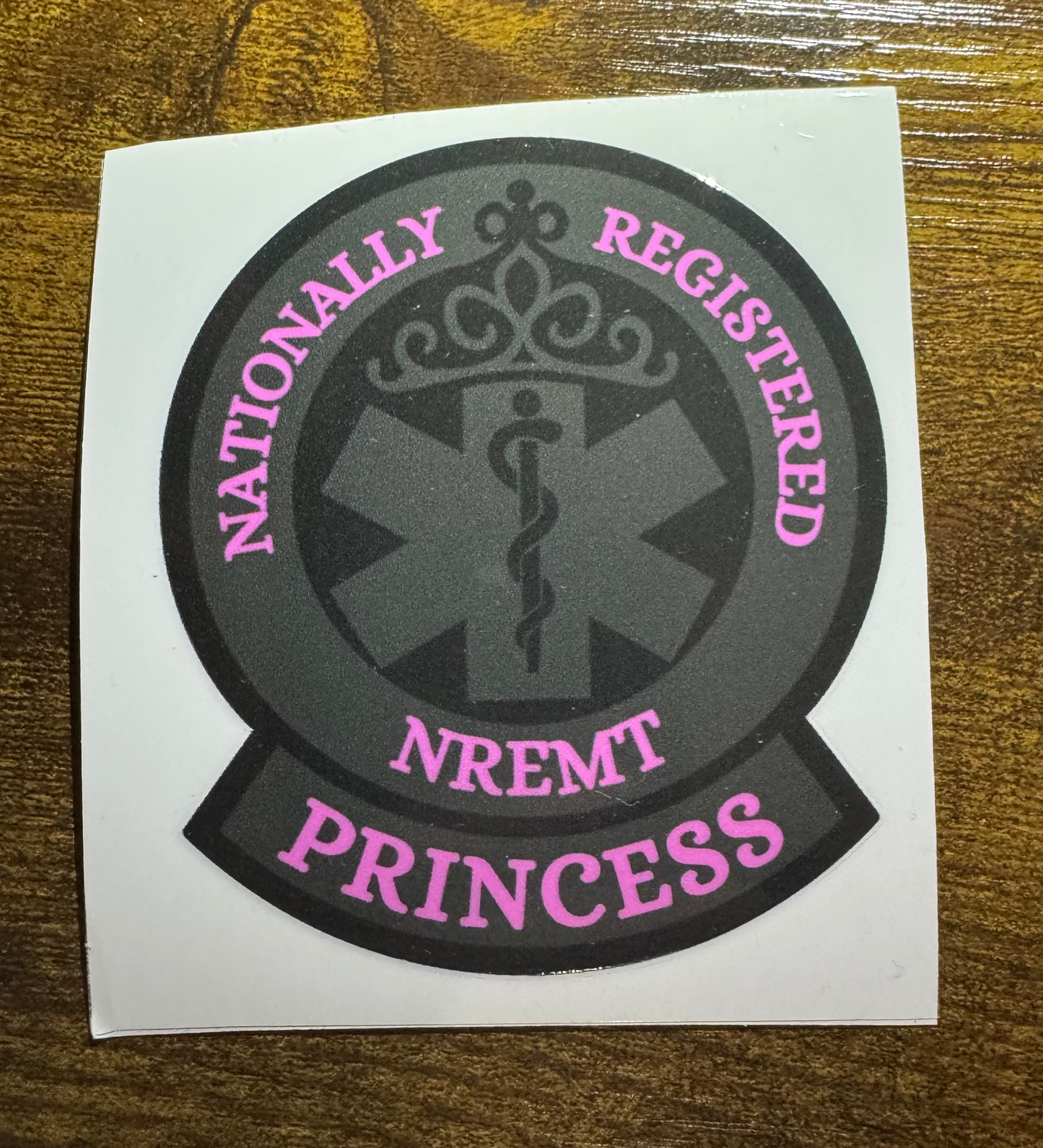 NREMT / Paramedic / FPC  Princess Stickers (14 color options)